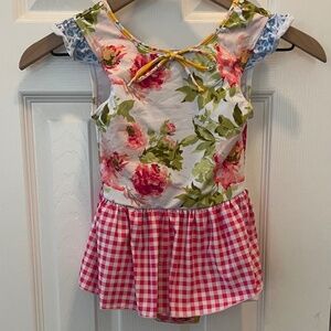 Sweet Honey 6Y floral skirted leotard